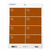 Orange-Versandetikett (Vorne)