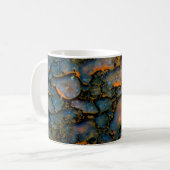 Orange-versteinerte Dinosaurier Kaffeetasse (Vorderseite Links)