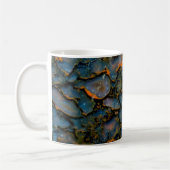 Orange-versteinerte Dinosaurier Kaffeetasse (Links)