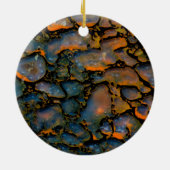 Orange-versteinerte Dinosaurier Keramikornament (Hinten)