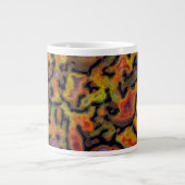 Orange-versteinerte Dinosaurier-Knochen Jumbo-Tasse (Vorderseite)