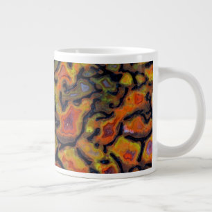 Orange-versteinerte Dinosaurier-Knochen Jumbo-Tasse