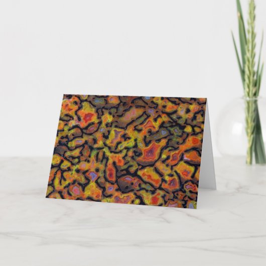 Orange-versteinerte Dinosaurier-Knochen Karte (Vorderseite)