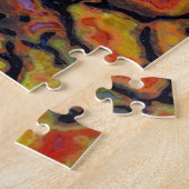 Orange-versteinerte Dinosaurier-Knochen Puzzle (Seite)