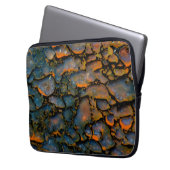 Orange-versteinerte Dinosaurier Laptopschutzhülle (Vorderseite Links)