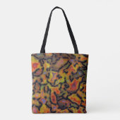 Orange versteinerter Dinosaurier-Knochen Tasche (Rückseite)