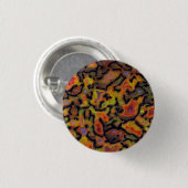 Orange versteinertes Dinosaurierskelett Button (Vorne & Hinten)