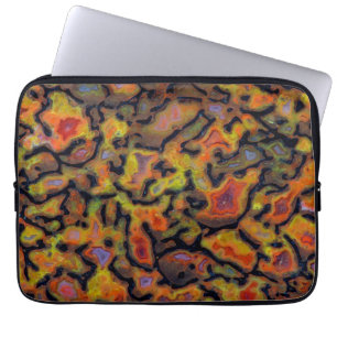 Orange versteinertes Dinosaurierskelett Laptopschutzhülle