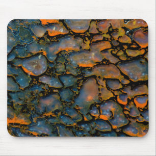 Orange versteinertes Dinosaurierskelett Mousepad