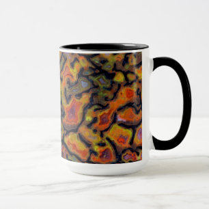 Orange versteinertes Dinosaurierskelett Tasse
