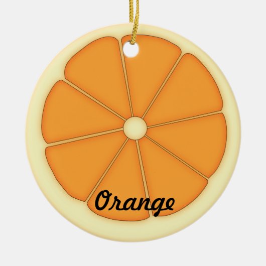 Orange Verzierung Keramikornament (Vorne)