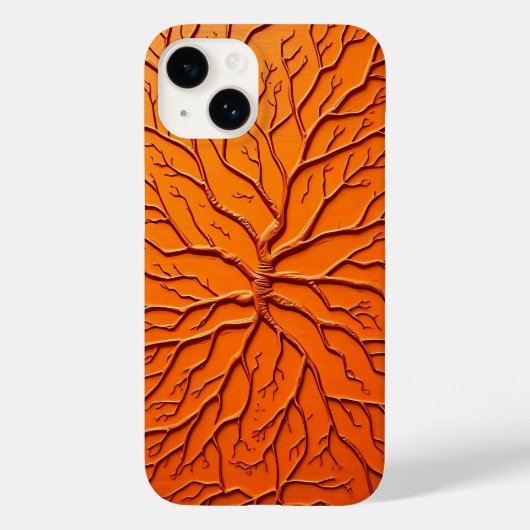 Orange Verzweigte Textur iPhone-Hülle Moderne Kuns Case-Mate iPhone Hülle (Rückseite)