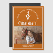 Orange Veterinary School Foto Abschluss Magnet (Vorne/Hinten)