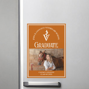 Orange Veterinary School Foto Abschluss Magnet