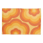 Orange Vibrann Y2K Wildblume Bold Retro Spring Kissenbezug (Rückseite)
