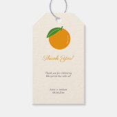 Orange Vielen Dank Geschenkanhänger (Vorderseite)