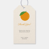 Orange Vielen Dank Geschenkanhänger (Rückseite)