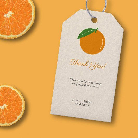 Orange Vielen Dank Geschenkanhänger
