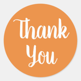Orange Vielen Dank Herbst Herbst Halloween Hochzei Runder Aufkleber