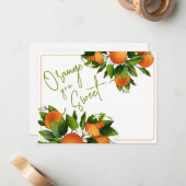 Orange Vielen Dank Mitteilungskarte (Vorderseite/Rückseite Beispiel)