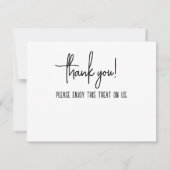 Orange Vielen Dank Mitteilungskarte (Rückseite)