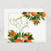 Orange Vielen Dank Mitteilungskarte (Vorne/Hinten)