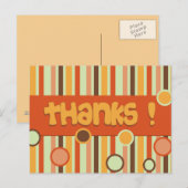 orange vielen Dank Postkarte (Vorne/Hinten)