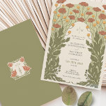 Orange Vintag Art Nouveau Floral Wedding Einladung<br><div class="desc">Treten Sie ein in die Vergangenheit und ließ Ihre Gäste in die exquisite Eleganz dieser Art Nouveau und Art Deco-inspirierten Hochzeitseinladung. Die Vintagen Blumenmuster, die mit besonderer Aufmerksamkeit für die Details dieser zeitlosen Epochen entworfen wurden, sind ein Ausdruck von raffinierter Eleganz. Eine harmonische Farbpalette aus Orange bildet eine atemberaubende Kulisse,...</div>