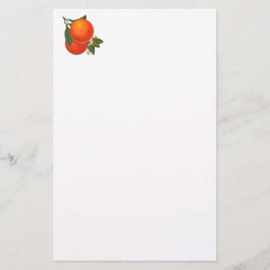 Orange Vintag Crate Art Briefpapier (Vorderseite)