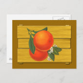 Orange Vintag Crate Art Postkarte (Vorne/Hinten)