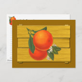 Orange Vintag Crate Art Rezept Karte (Vorne/Hinten)