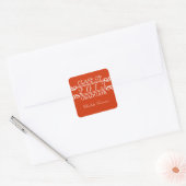 Orange Vintag Damask 2013 Abschluss Stickers (Umschlag)
