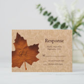 Orange Vintag Mit Monogramm UAWG RSVP Karte (Stehend Vorderseite)