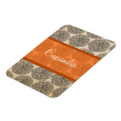 Orange Vintag Zinnia Premium Magnet (Linke Seite)