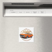 Orange Vintage Roadrunner Magnet (In Situ (Geschirrspüler))