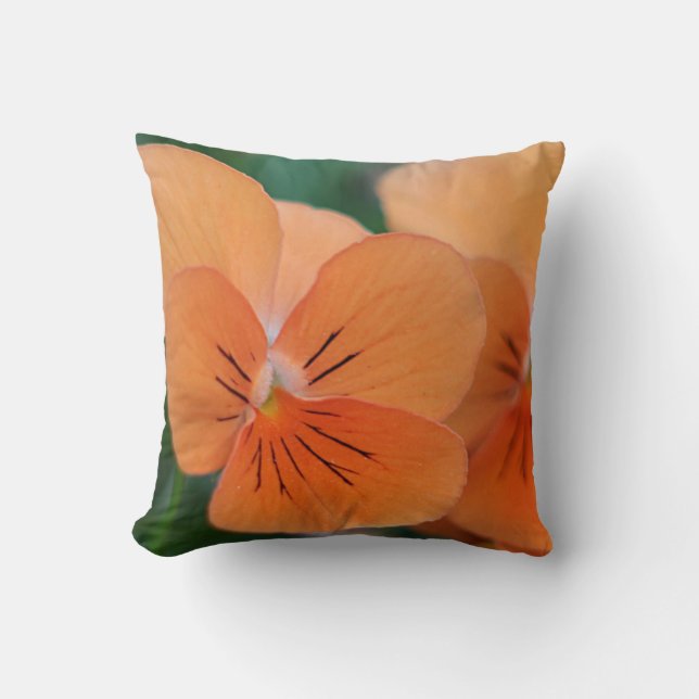 Orange Viola Kissen (Vorderseite)