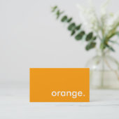 Orange. Visitenkarte (Stehend Vorderseite)