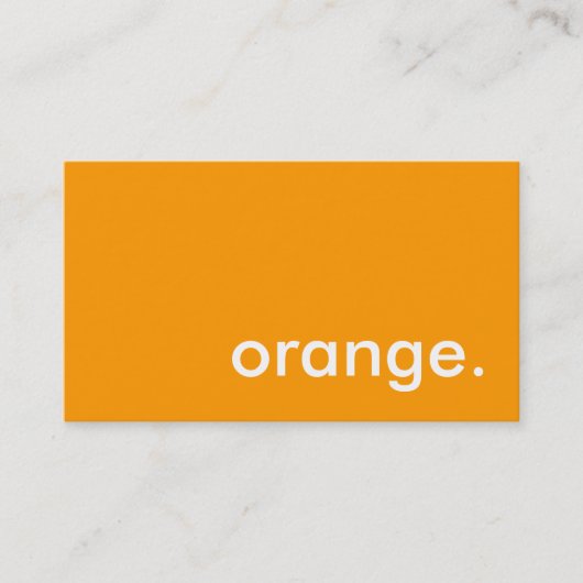 Orange. Visitenkarte (Vorderseite)