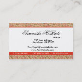 Orange Visitenkarte (Rückseite)