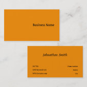 Orange Visitenkarte (Vorne/Hinten)