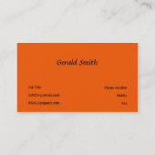 Orange Visitenkarte (Rückseite)
