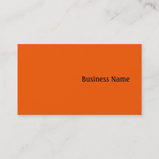 Orange Visitenkarte (Vorderseite)