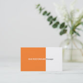 Orange Visitenkarte (Stehend Vorderseite)