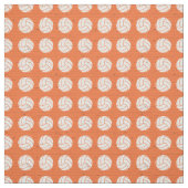Orange Volleyball Holzfußboden Gemustert Stoff (Muster)