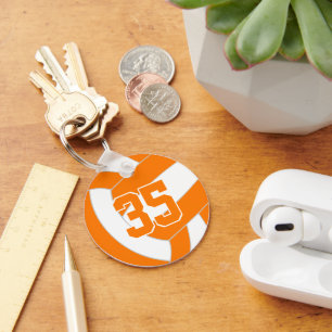 orange Volleyball-Mannschaftsfarben benutzerdefini Schlüsselanhänger