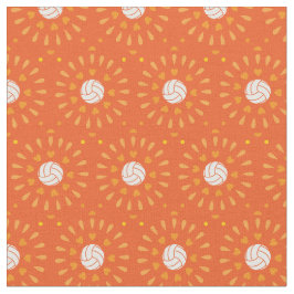 Orange Volleyballs Kaleidoskop Muster Stoff