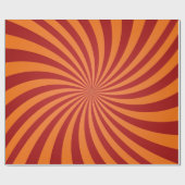 Orange Vortex Geschenkpapier (Flach)