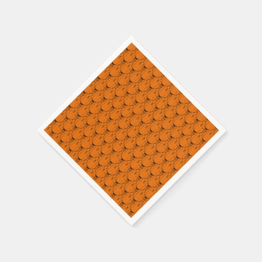 Orange W/Flasche Serviette (Ecke)