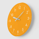 Orange Wall Clock Große Wanduhr (Winkel)