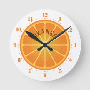 Orange Wall Clock Runde Wanduhr
